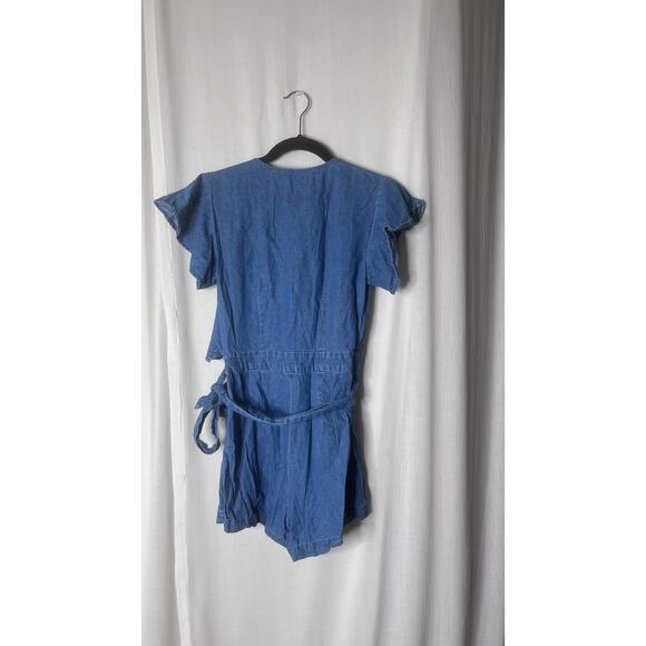 Draper James Denim Wrap Romper Size 0 - Picture 4 of 5